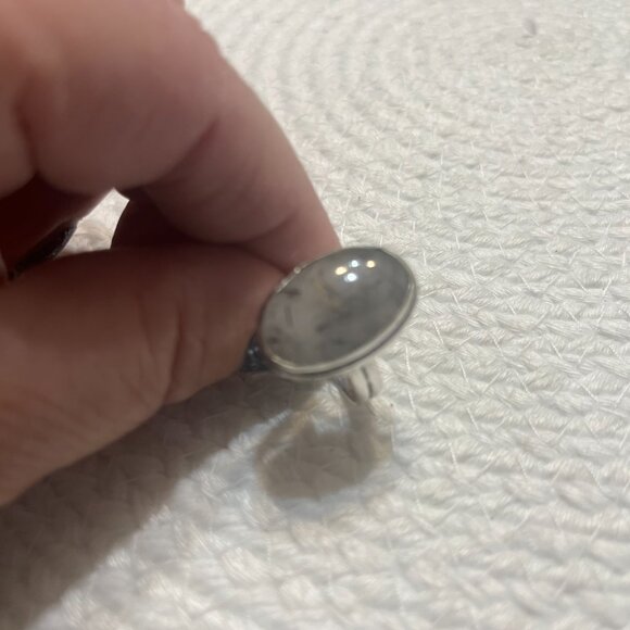 Natural TOURMALINE QUARTZ Handmade Sterling 925 Ring Size 9.75 #47D - Picture 4 of 4